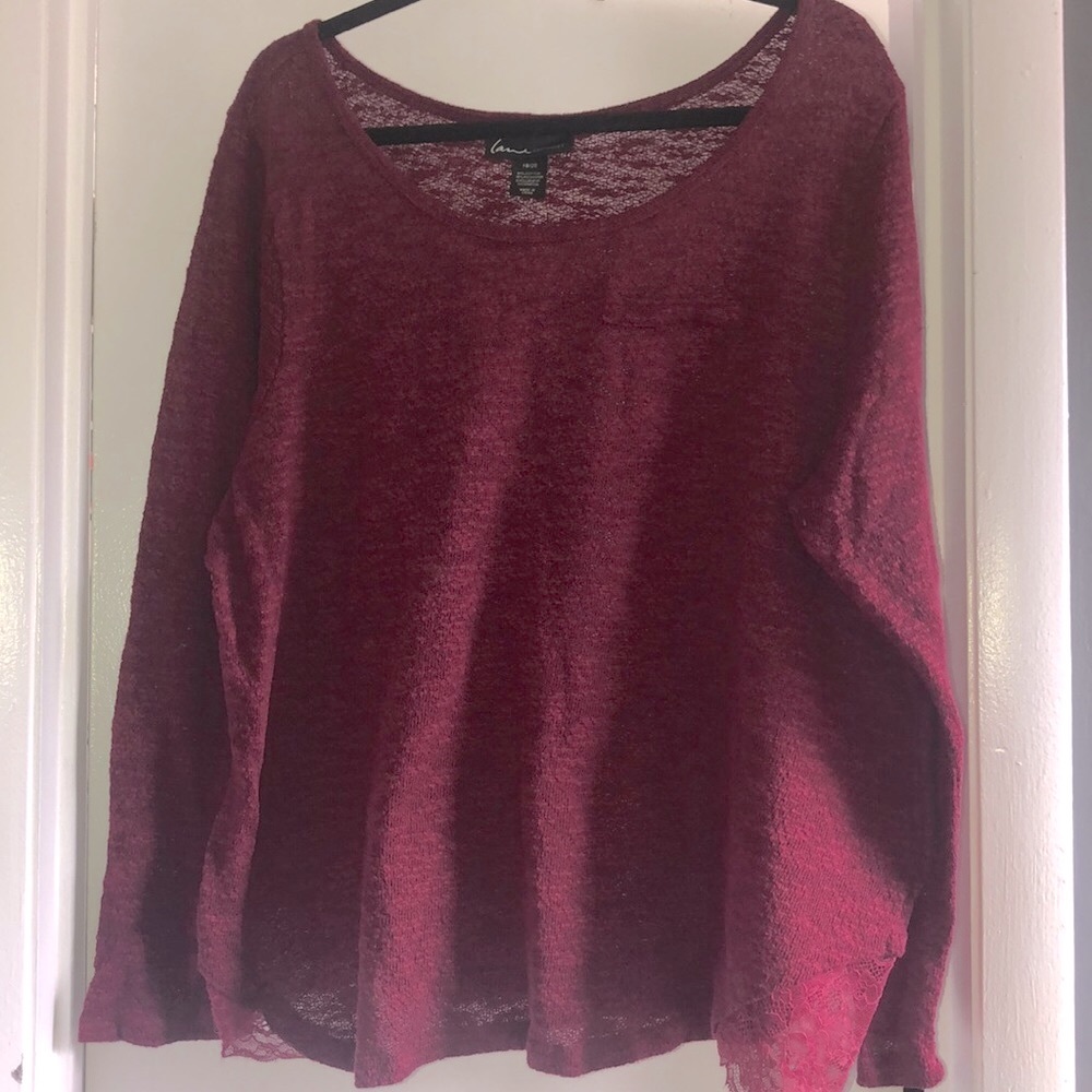 Lane Bryant Size 18/20 Maroon Top